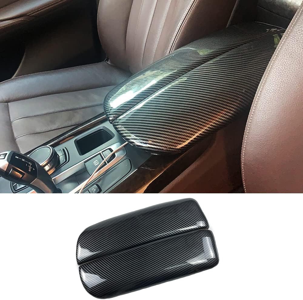 Carbon Fiber Car Center Armrest Box Cover Pack of 2 X399786