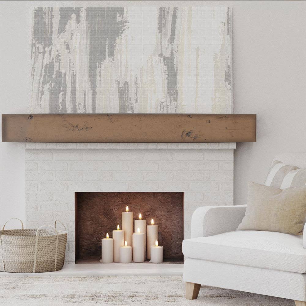 Knotty Pine Faux Wood Fireplace Mantel F40770