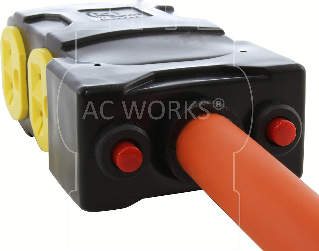 4-Prong 220-Volt Plug to 120-Volt 15/20Amp Household Female Adapter Cord, Pack of 2 P536