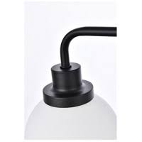Black 2 Lights Bath Sconce with Frosted Shade K45677