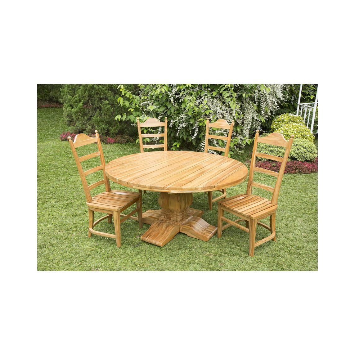 Tuscan Teak Ladder Back Chair - Set of 2 K1723