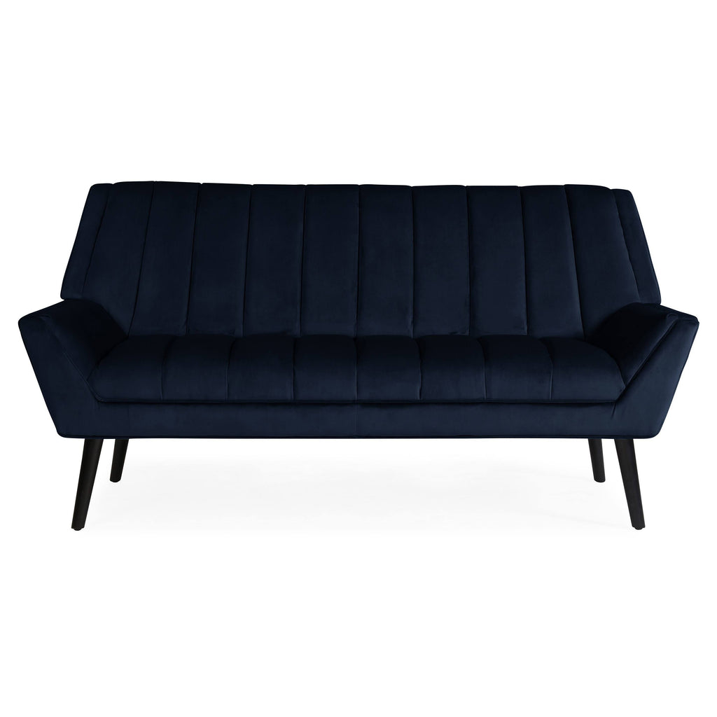 Navy Blue Velvet Sofa O769