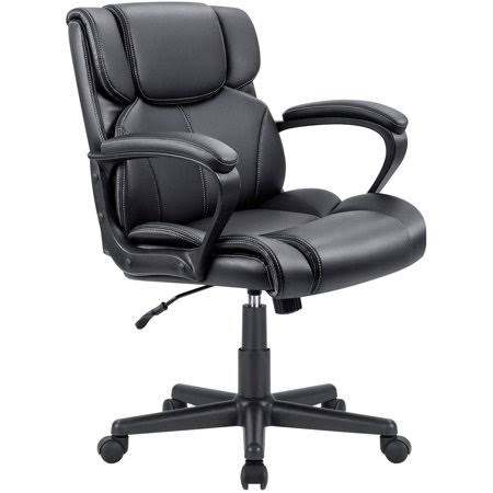 Black PU Leather Ergonomic Swivel Office Chair A3701