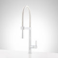 Chrome Single-Hole Kitchen Faucet with Pull-Down Spring Spout R21954