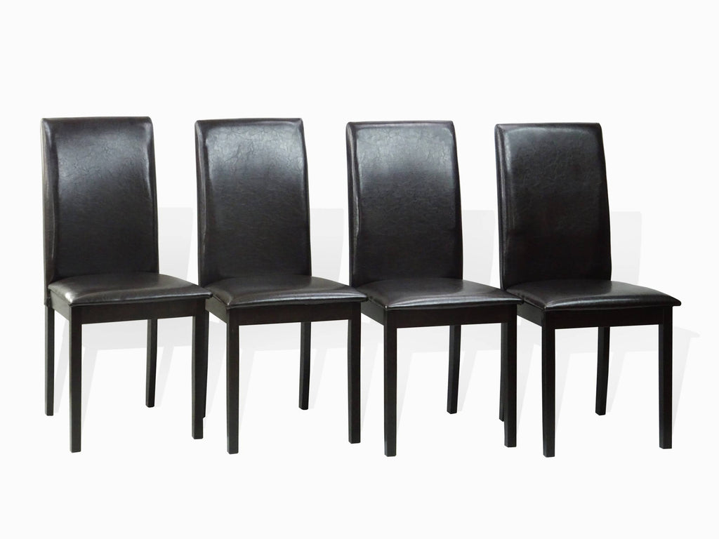 Classic Square Table and 2 Chairs Solid Wooden Espresso Brown M440726