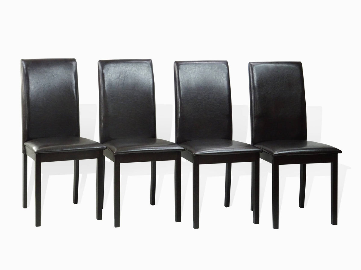 Classic Square Table and 2 Chairs Solid Wooden Espresso Brown M440726