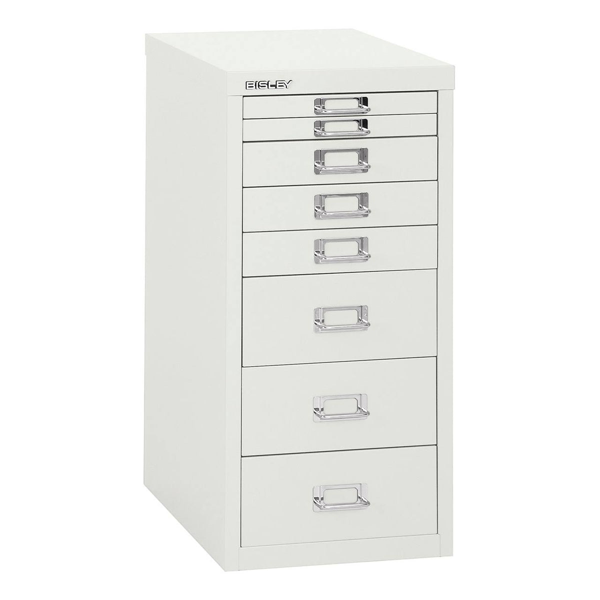 White 8 Drawer Steel Desktop Cabinet N7689