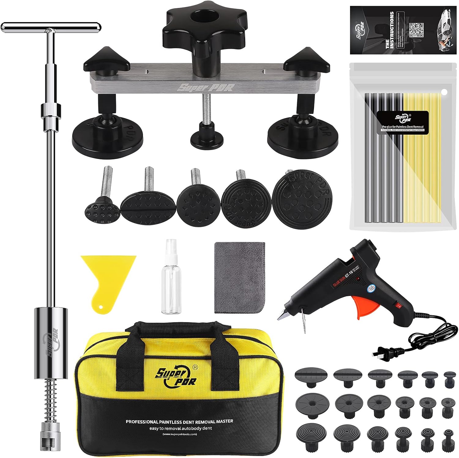 16pcs Paintless Dent Repair Kit with Slide Hammer Y96343