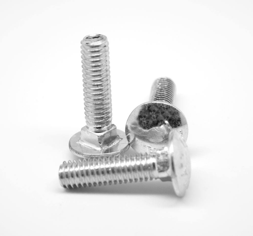 1/4x22-20 x 3 3/4x22 Coarse Thread Grade 5 Carriage Bolt Medium Carbon Steel Zinc Plated Pk 900 Z280536