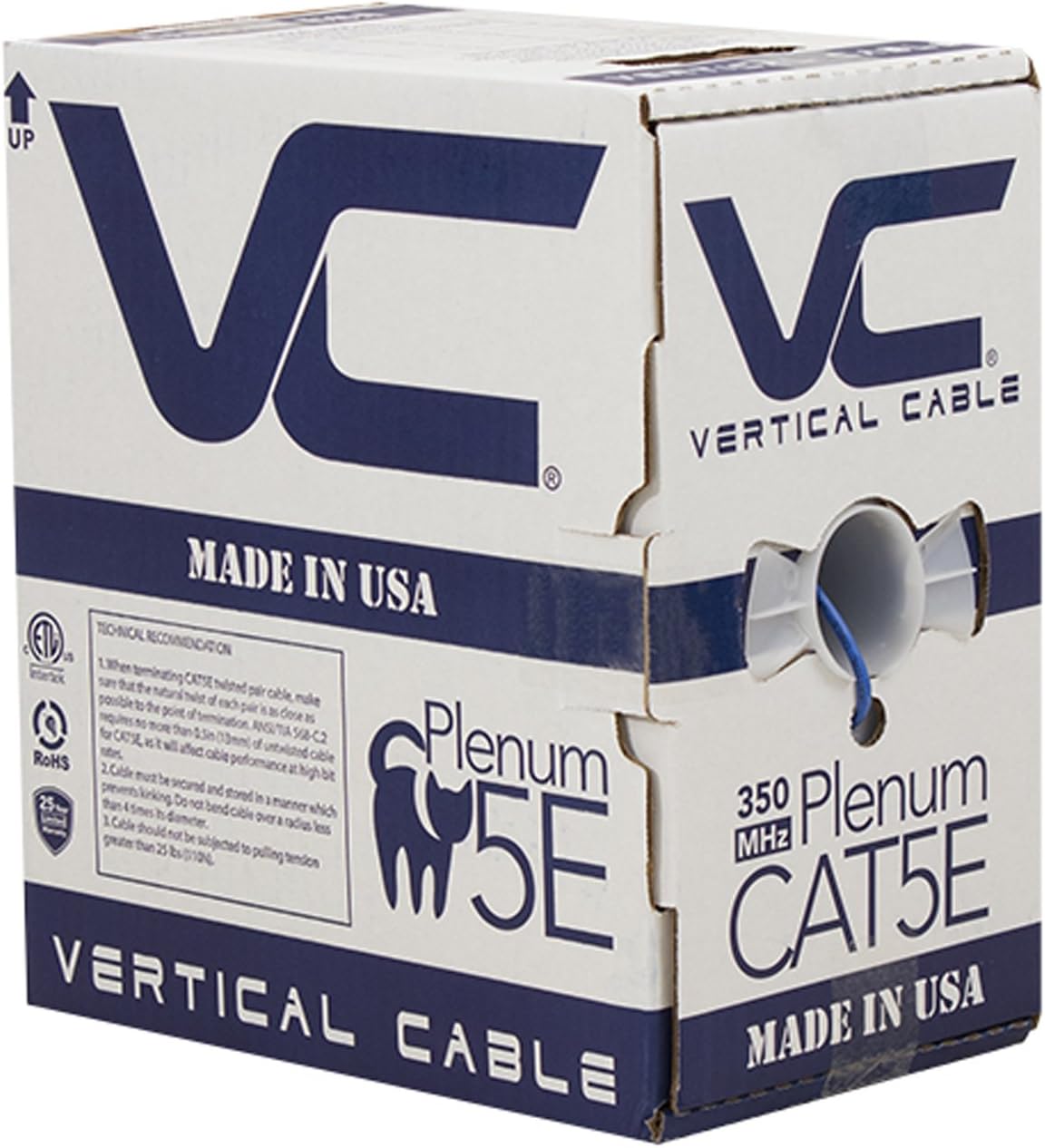 Bulk Ethernet Cable, 1000ft, Blue E9897
