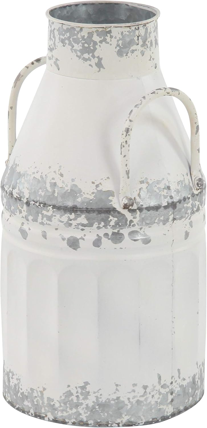White Decorative Milk Can Pack of 2 J903