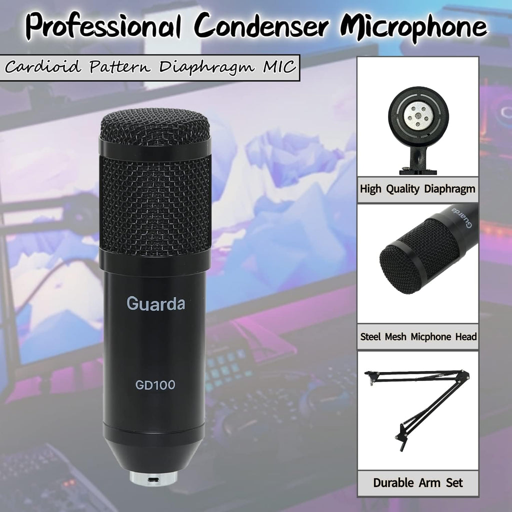 USB Microphone Condenser Cardioid Metal Mic Kit Pack of 2 M666406