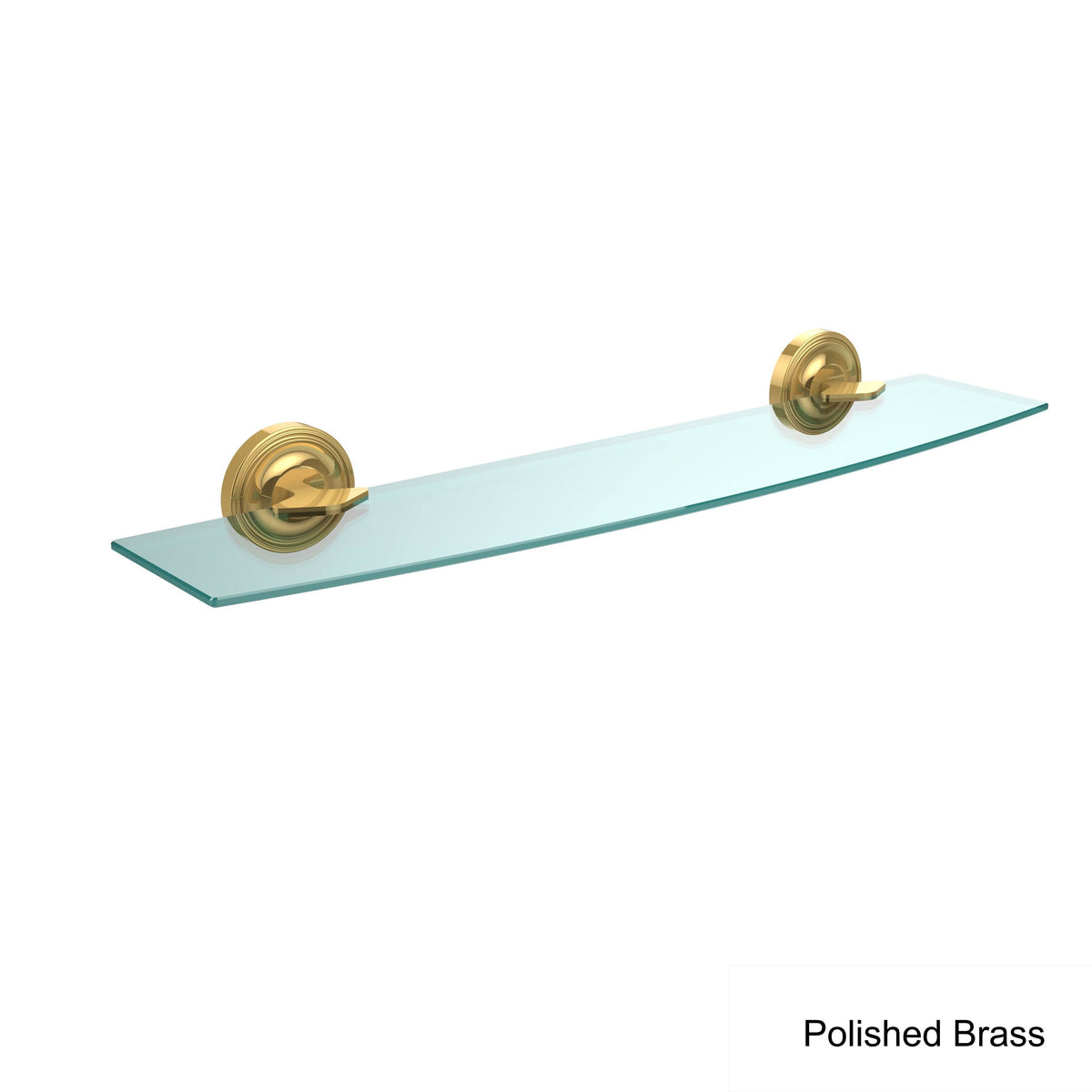 Polished Chrome 24 inch Glass Shelf T58412