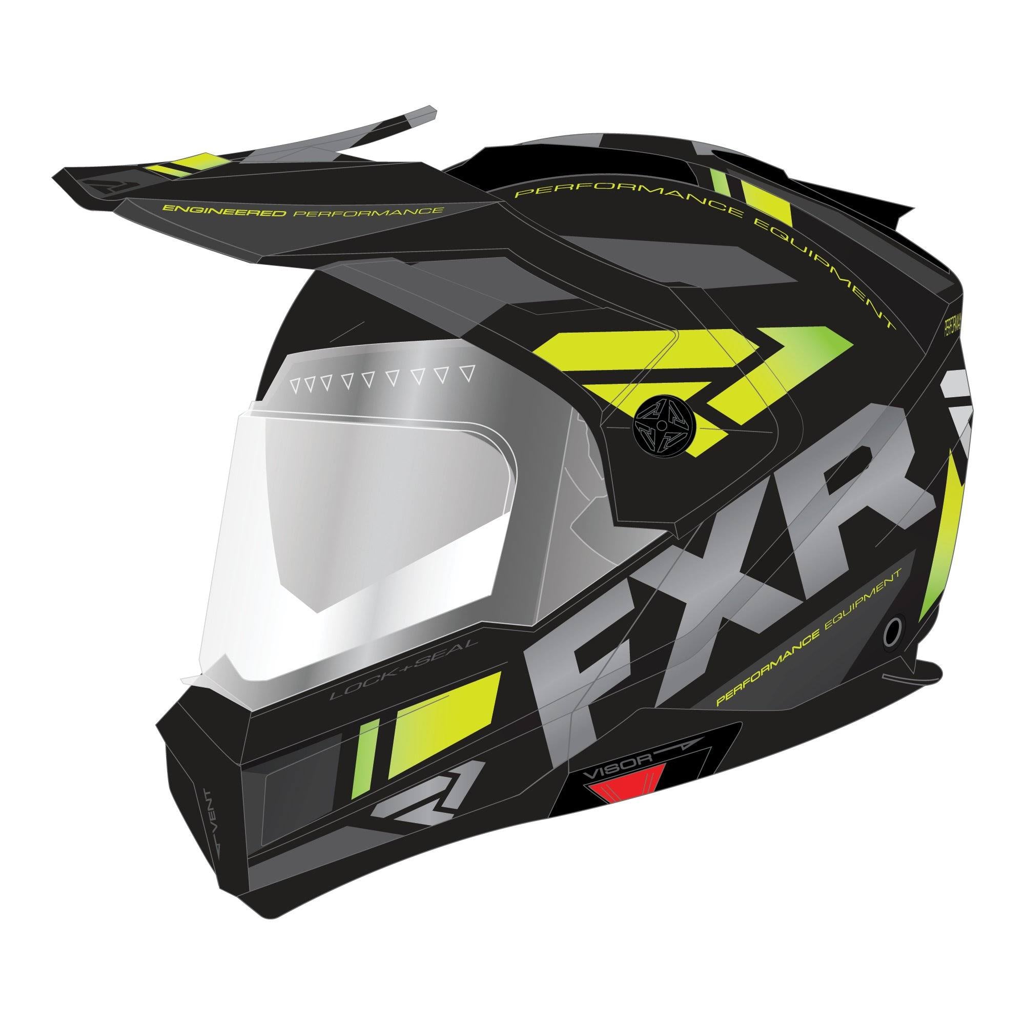 Modular Snow Helmet with Electric Shield Black/Charcoal/Hi-Vis MD Y44511