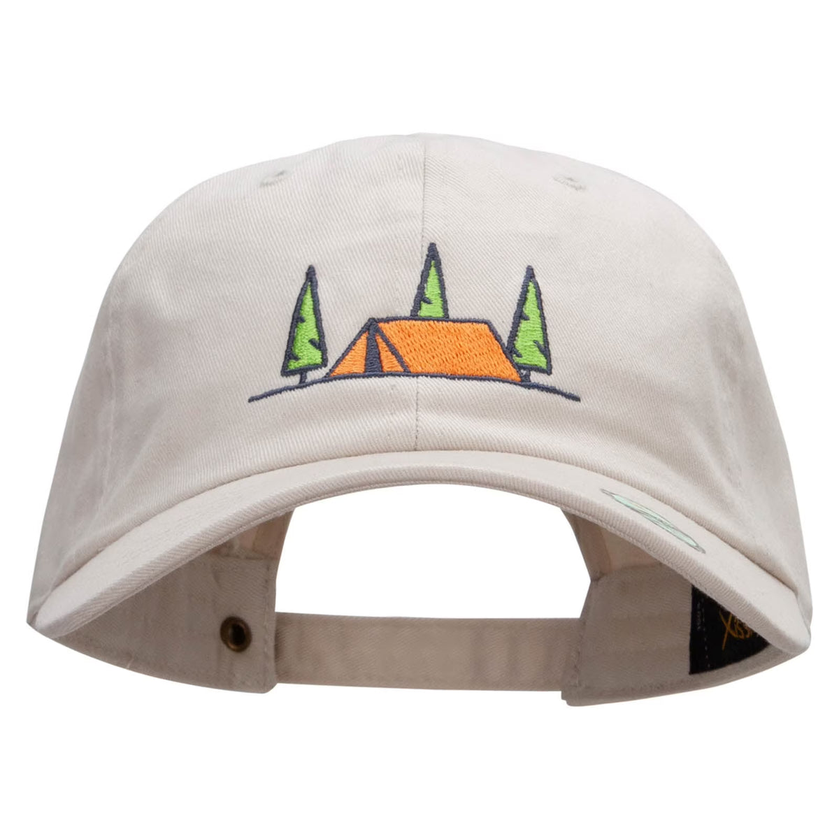 Beige Embroidered Washed Cap E367