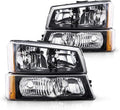 Chrome Housing Clear Reflector Smoke Lens Headlight Assembly V82043