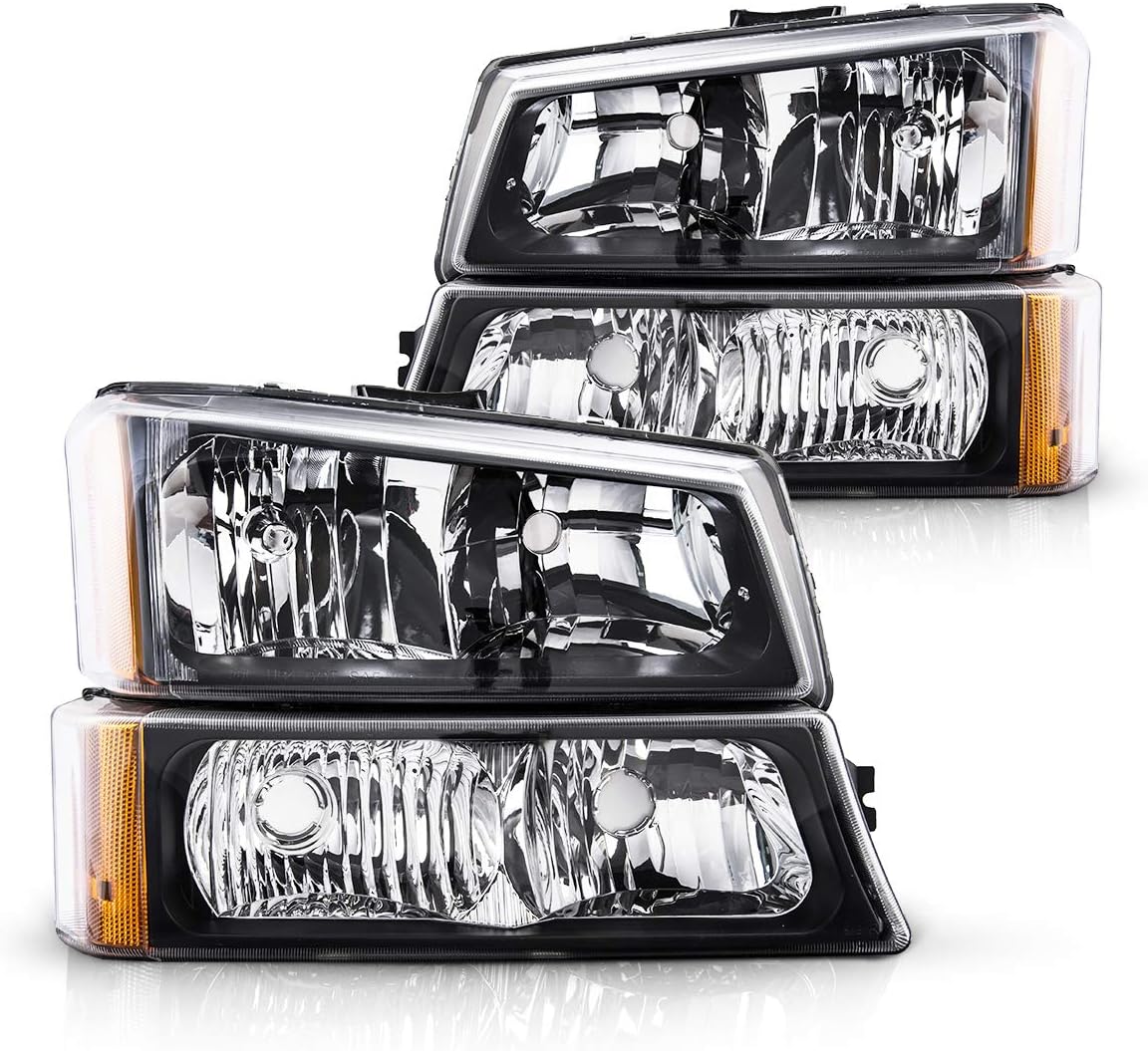 Chrome Housing Clear Reflector Smoke Lens Headlight Assembly V82043