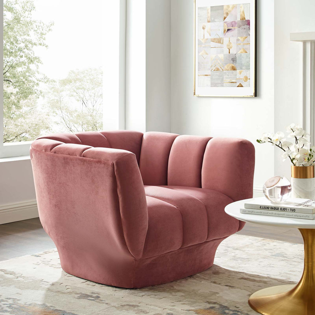 Pink Velvet Accent Side Chair Z879230