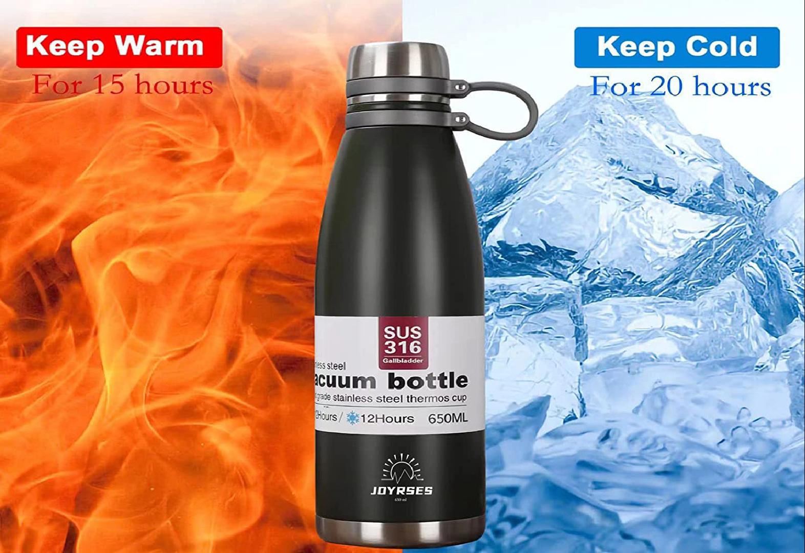 Stainless Steel Insulated Thermos Water Bottle 22oz Dark Blue S473581