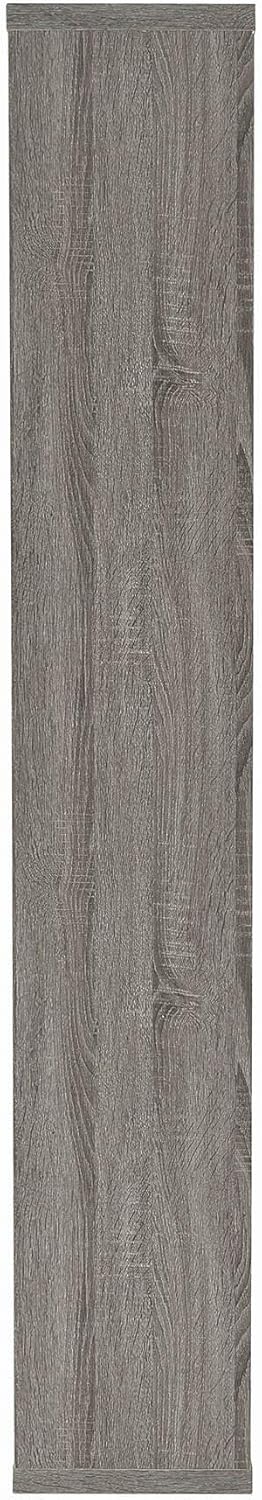 Geometric Cubed Rectangular Bookcase, Weathered Grey R73377