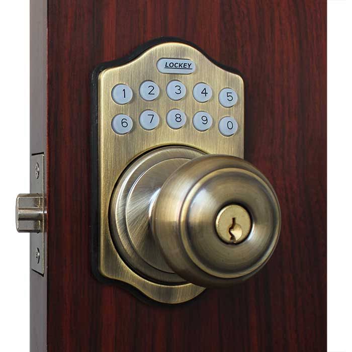 Antique Brass Digital Electronic Knob Lock O101