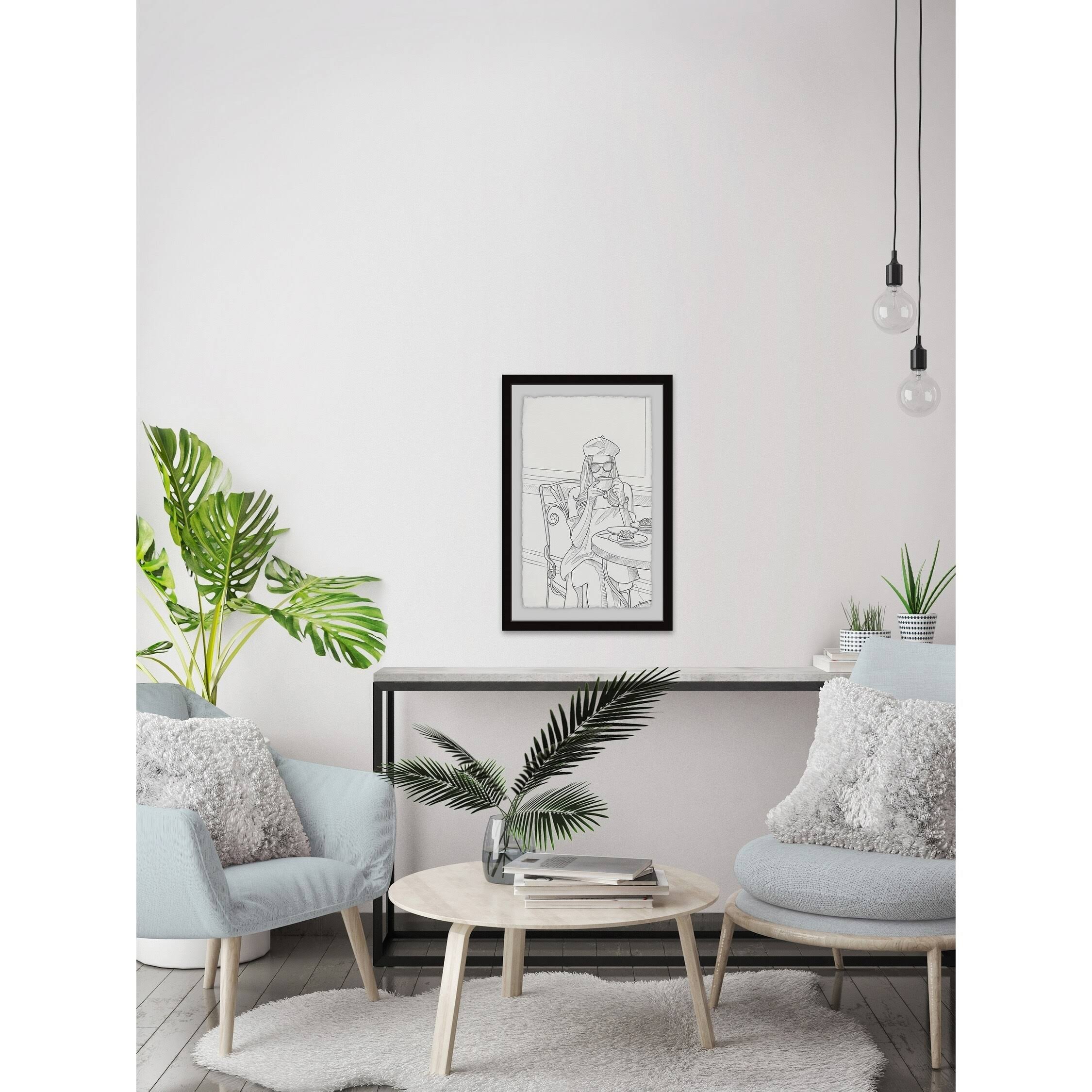 45x22 x 30x22 in Framed Giclee Black C8259