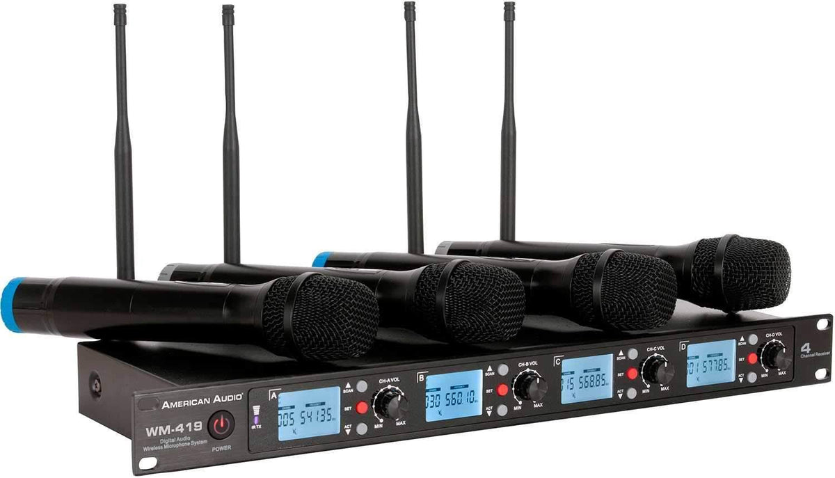 4-Channel Handheld Wireless Microphone System V810