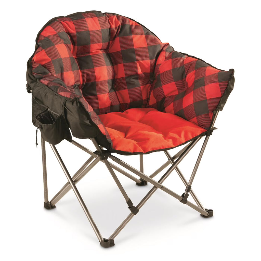 Oversized Folding Camping Chair with Padded Seats, 500-lb. Capacity V73688