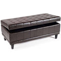 Espresso Bonded Leather Bench Q774270