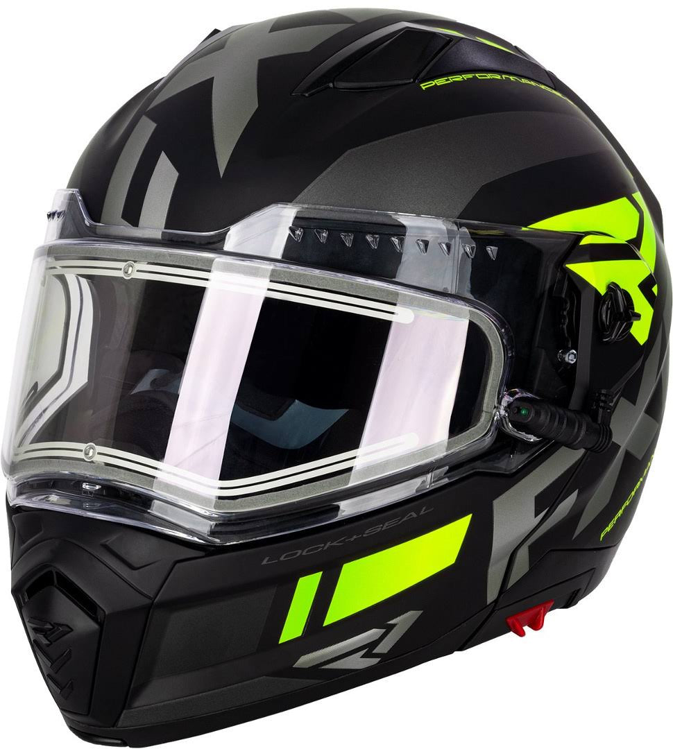 Modular Snow Helmet with Electric Shield Black/Charcoal/Hi-Vis MD Y44511