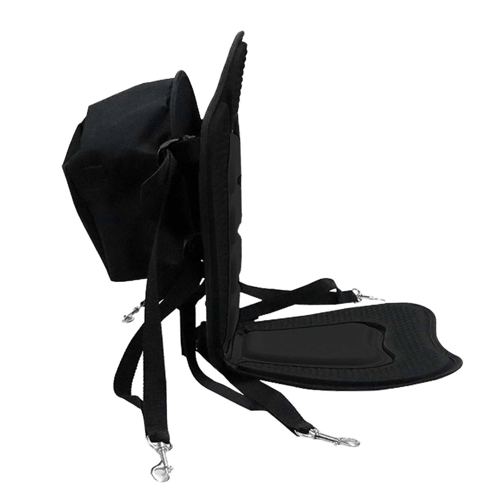 Black Kayak Seat Cushion with Detachable Backrest and Bag Y394