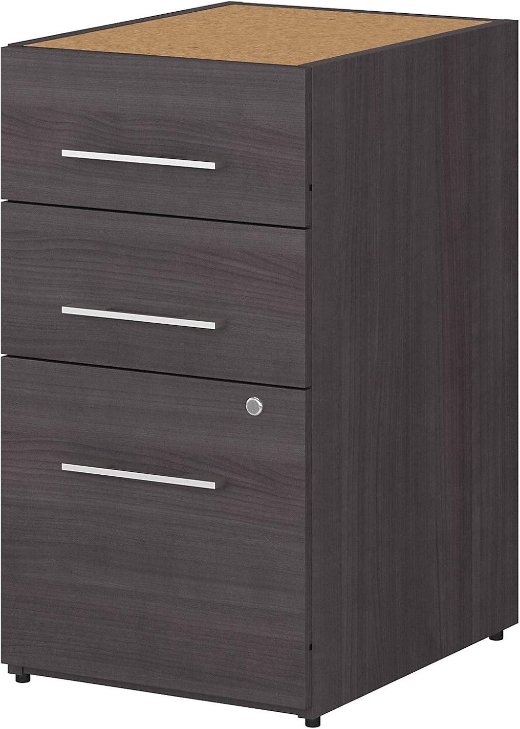 3 Drawer File Cabinet, 16W, Storm Gray I22179