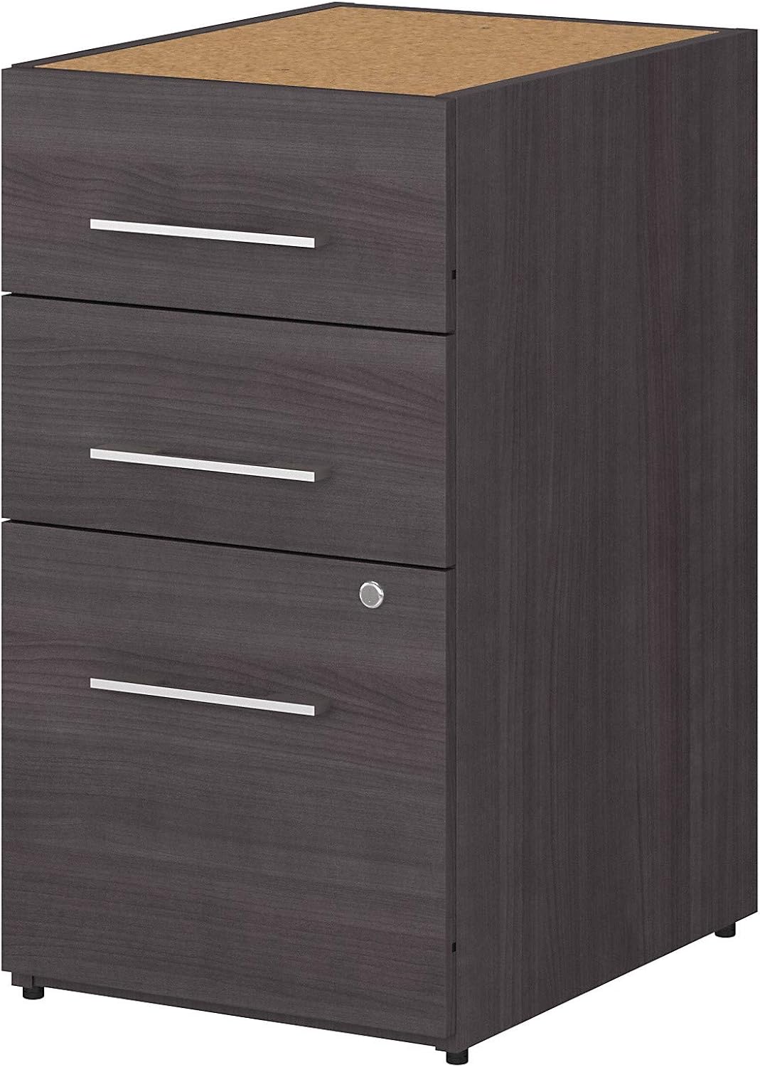 3 Drawer File Cabinet, 16W, Storm Gray I22179
