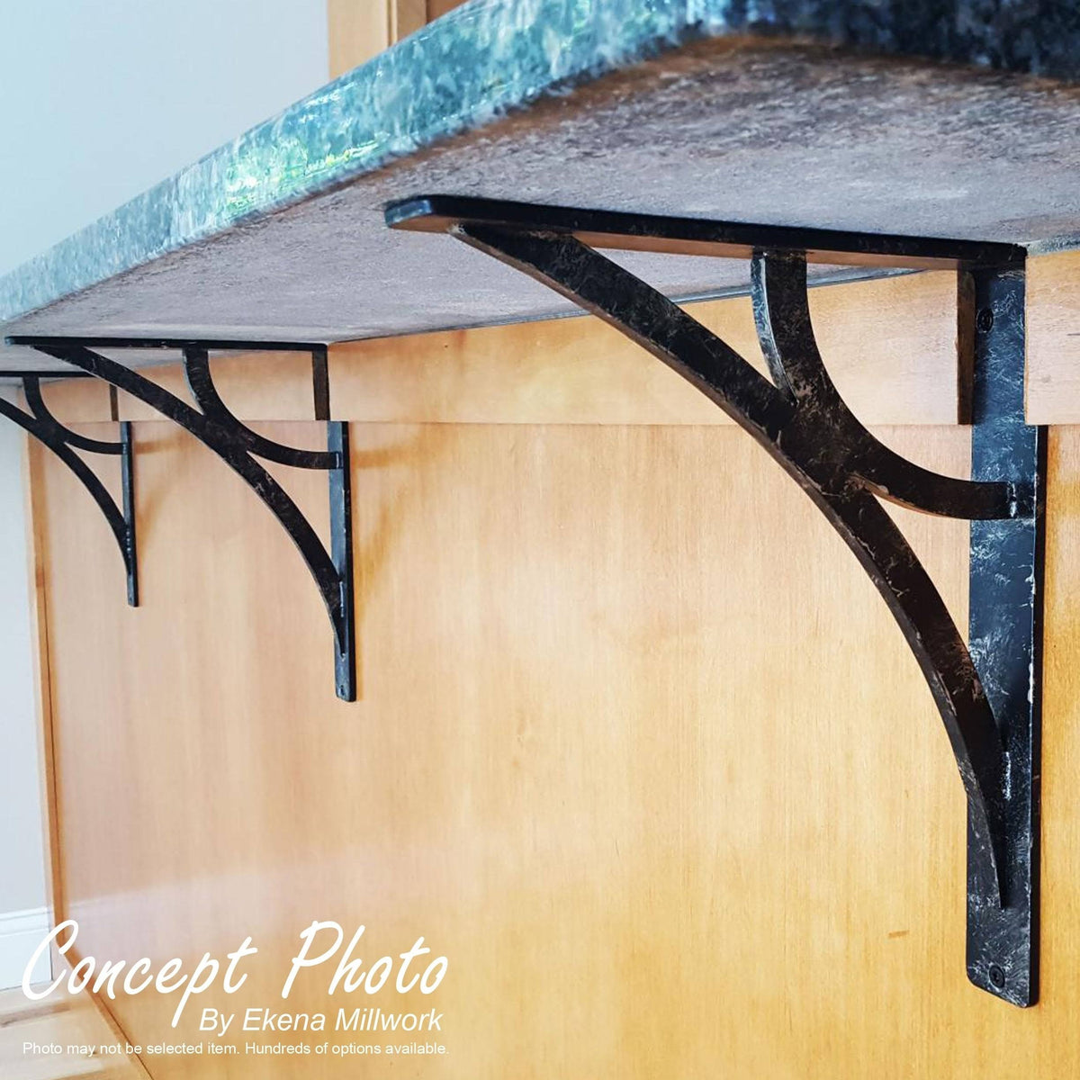 Wrought Iron Bracket Antiqued Silver Q1138