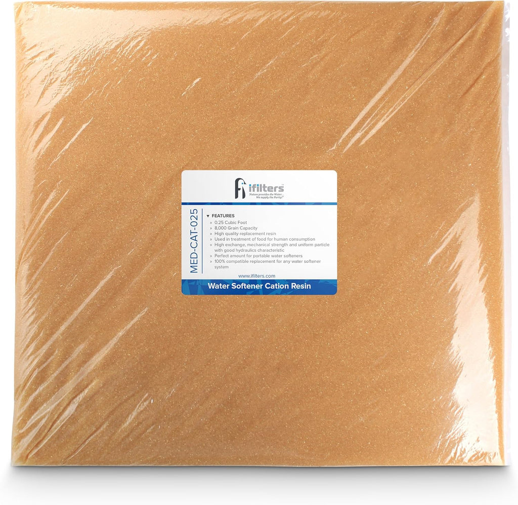 1/2 CuFt Pack of 2 Cation Water Softener Resin Media U700659