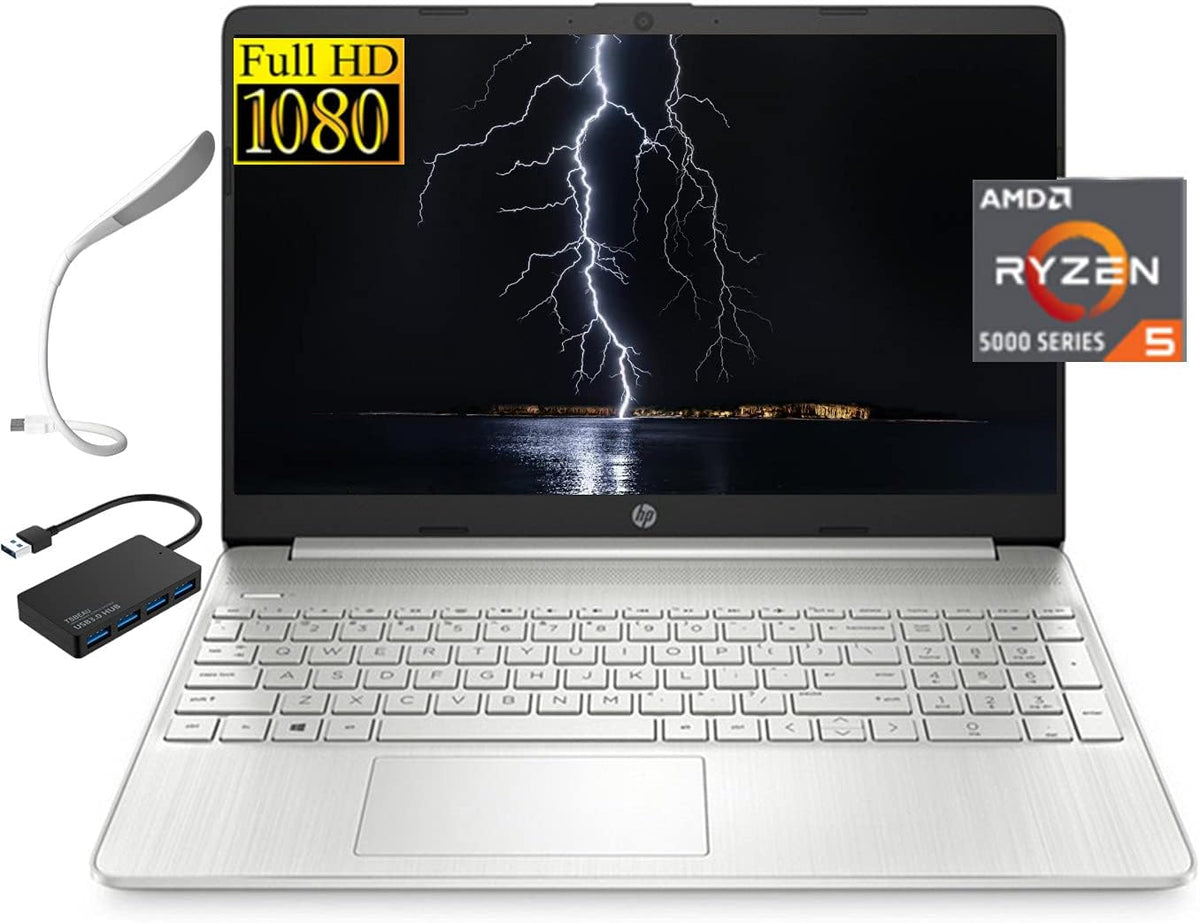 HP 15.6" Full HD Laptop, AMD Ryzen 5 5500U, 16GB Memory 256GB SSD, Windows 11 Home M63163