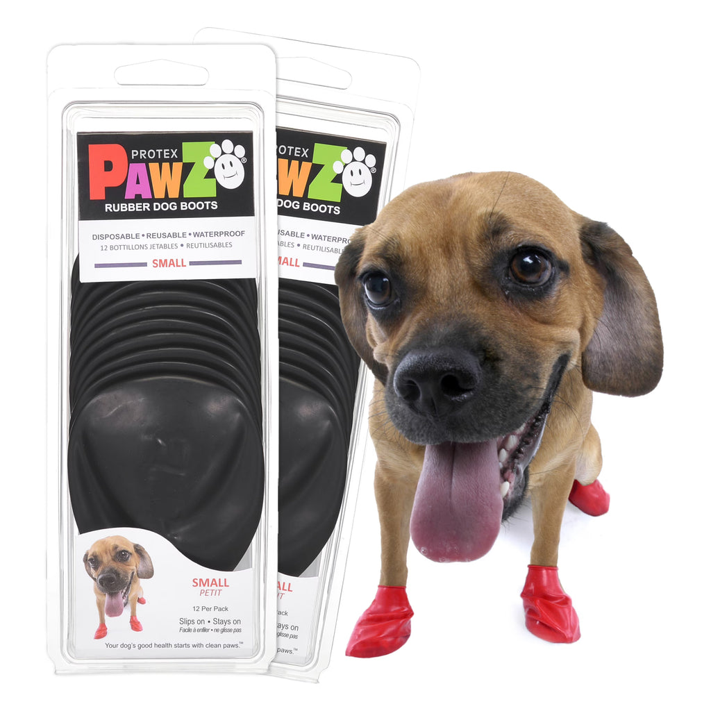 Small Black Rubber Dog Boots 12pk x2 P323343