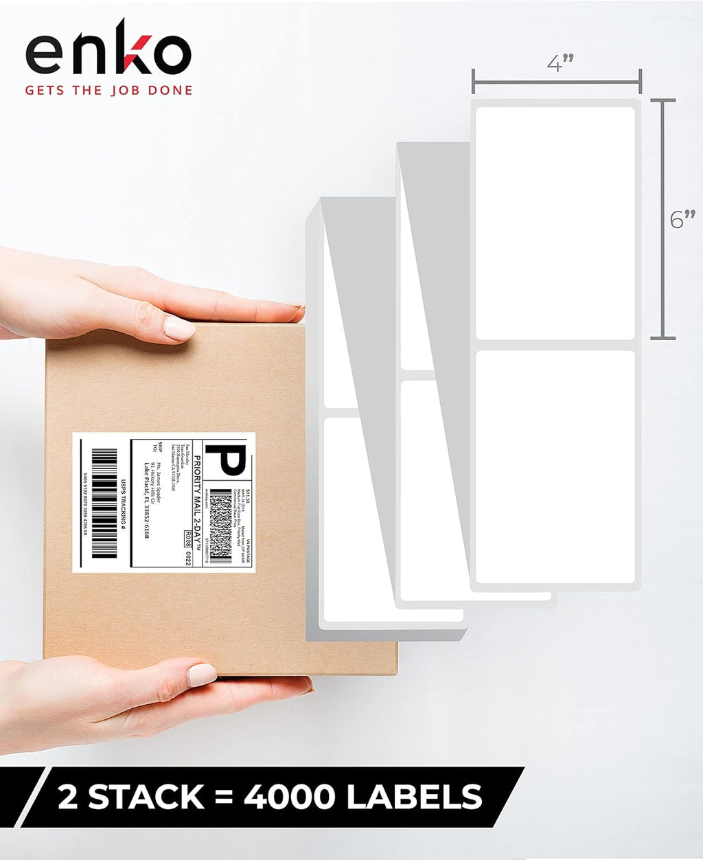 8 Rolls 3600 Labels 4 x 6 Direct Thermal Address Shipping Labels Y12331