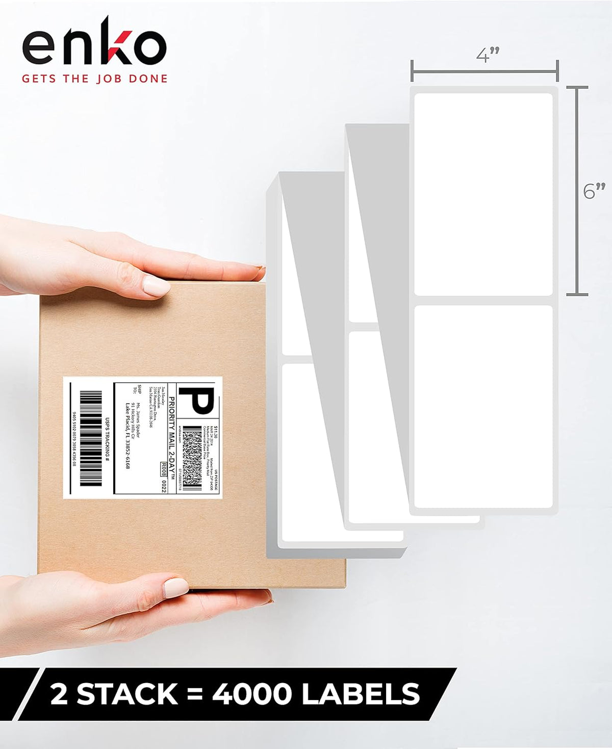 8 Rolls 3600 Labels 4 x 6 Direct Thermal Address Shipping Labels Y12331