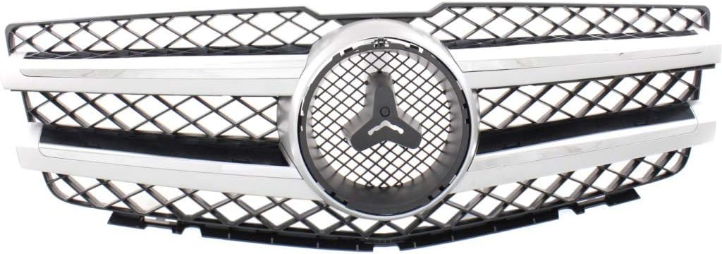 Black Shell & Insert Grille Assembly with Chrome Molding and Aluminum Trim Q204923