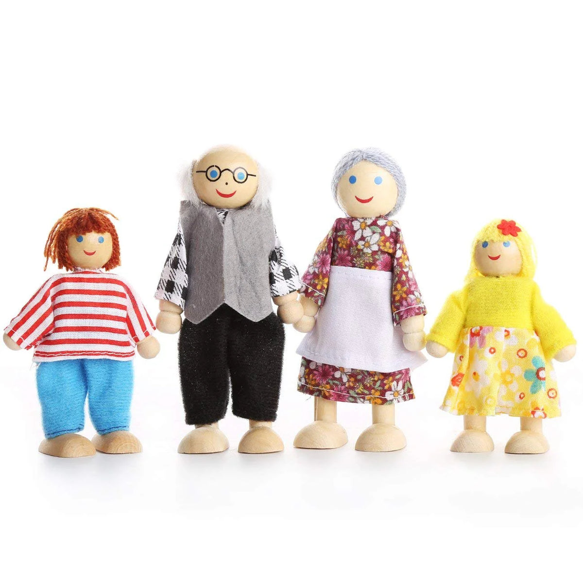 Wooden Dolls Playset Set of 7-Piece K263