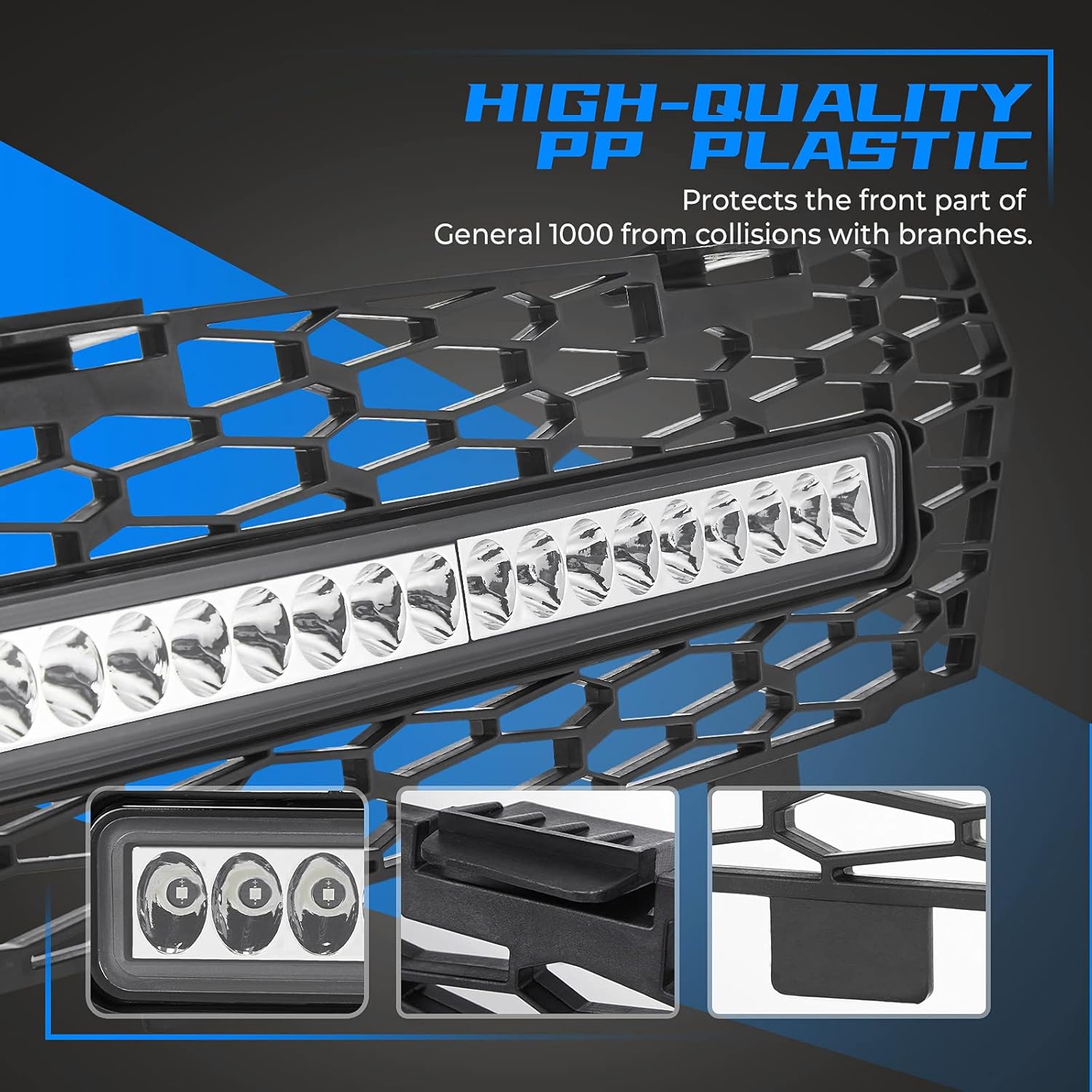 Front Grille Mesh with LED Light Bar S336378