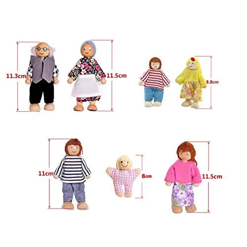 Wooden Dolls Playset Set of 7-Piece K263