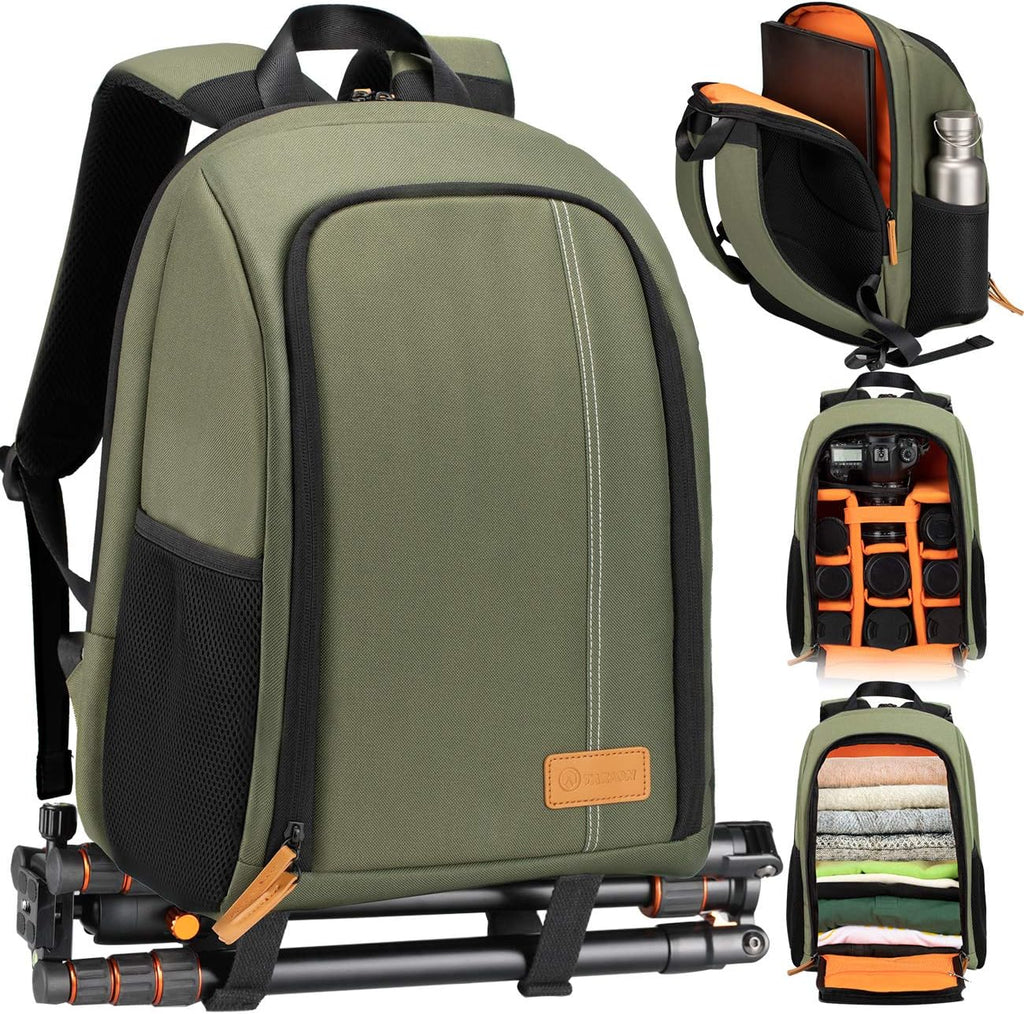 Waterproof Camera Backpack with 15 Inch Laptop Compartment U4577