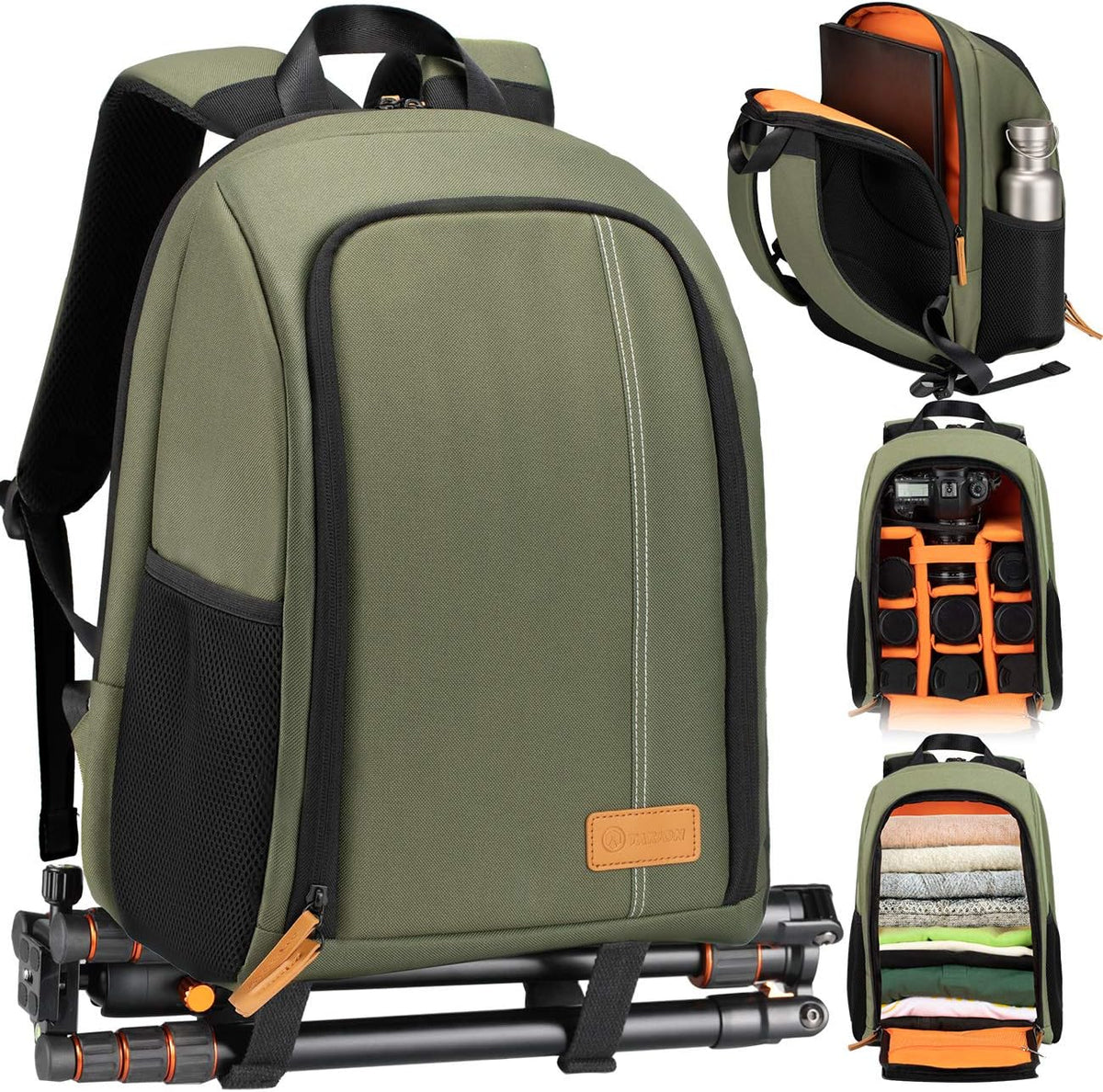 Waterproof Camera Backpack with 15 Inch Laptop Compartment U4577