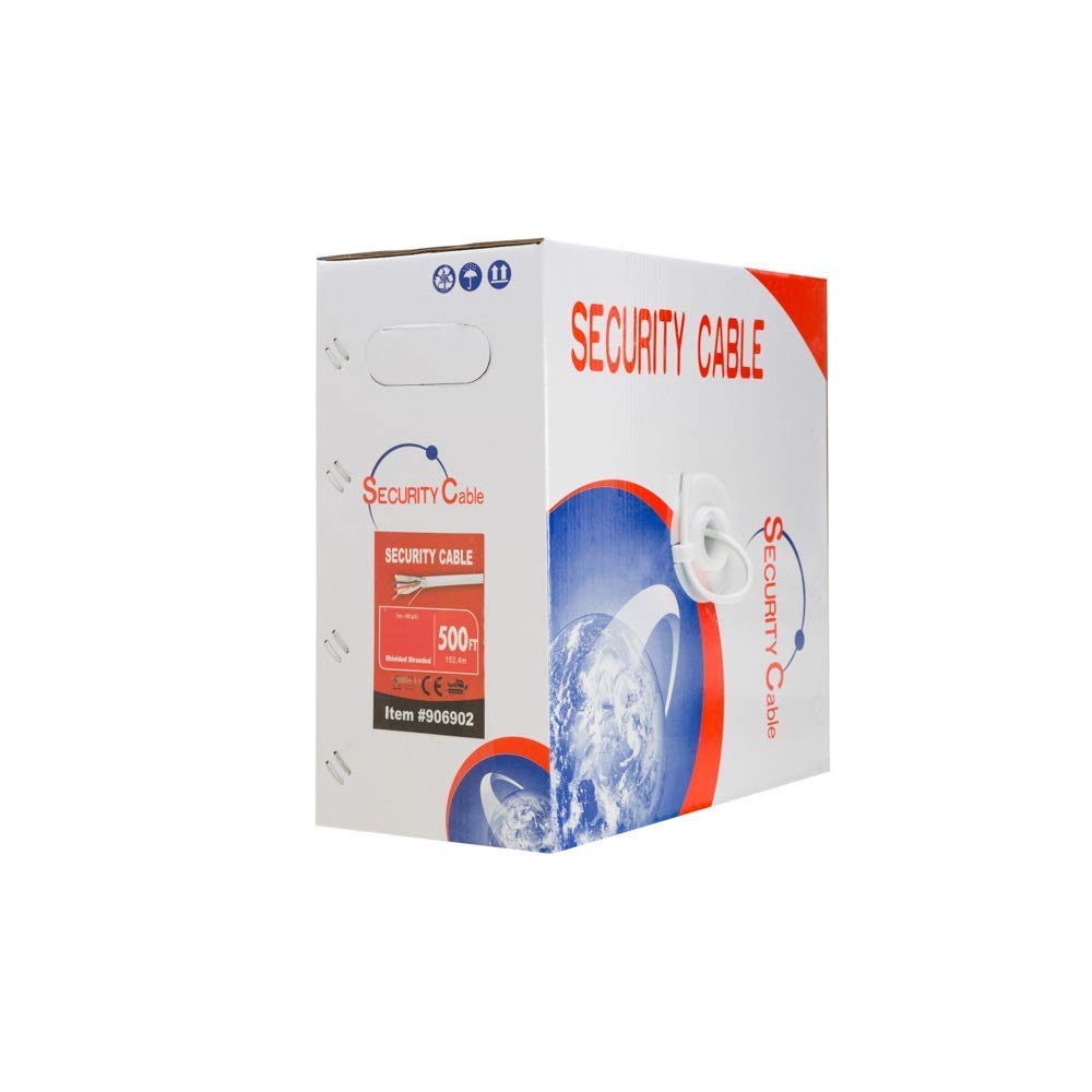 Bulk 18/2 Shielded Stranded Conductor Alarm Control Cable 500ft (FTP) Pack of 2 F2896