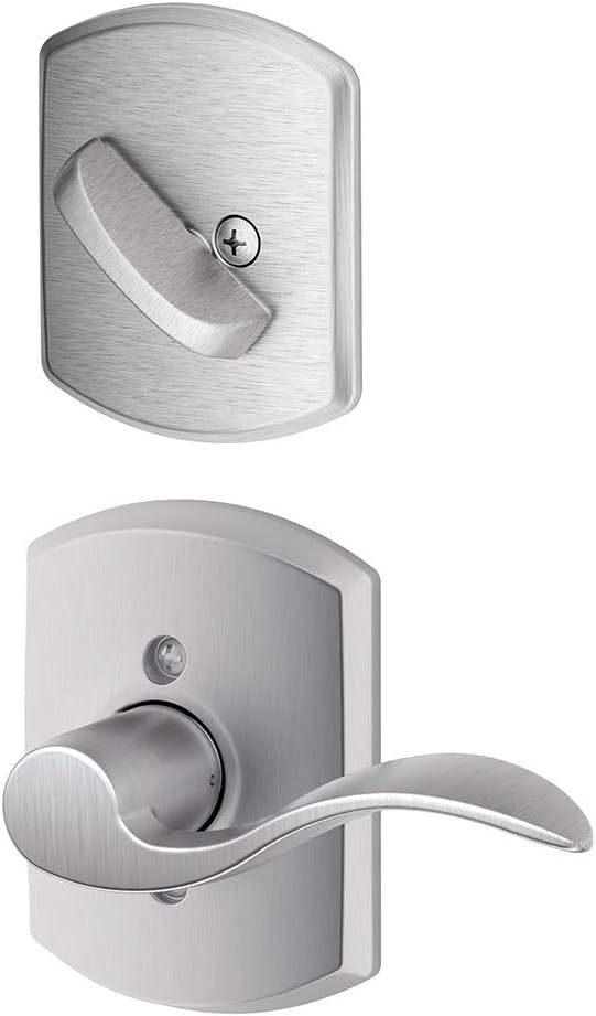 Satin Chrome Left Handed Lever Interior Pack of 2 D3028