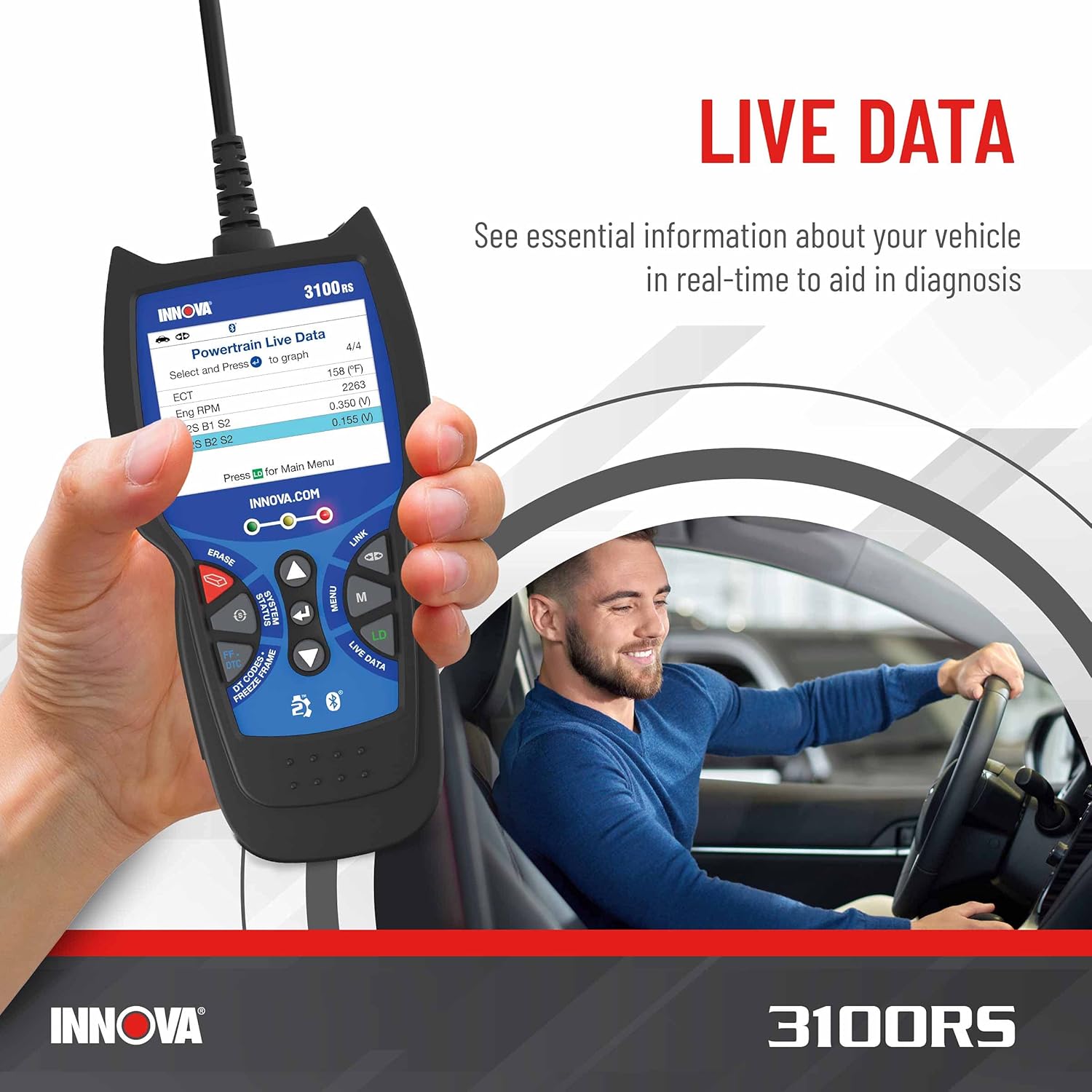 OBD2 Scanner with Live Data E255