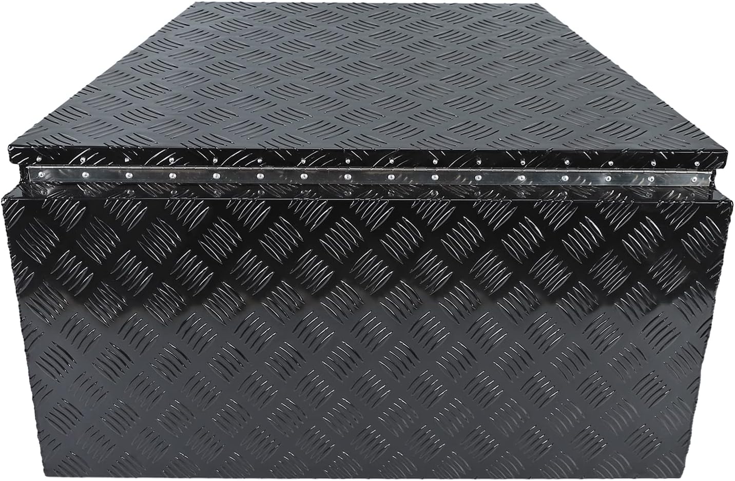 Black Heavy Duty Aluminum Trailer Tongue Tool Box with Lock J1927
