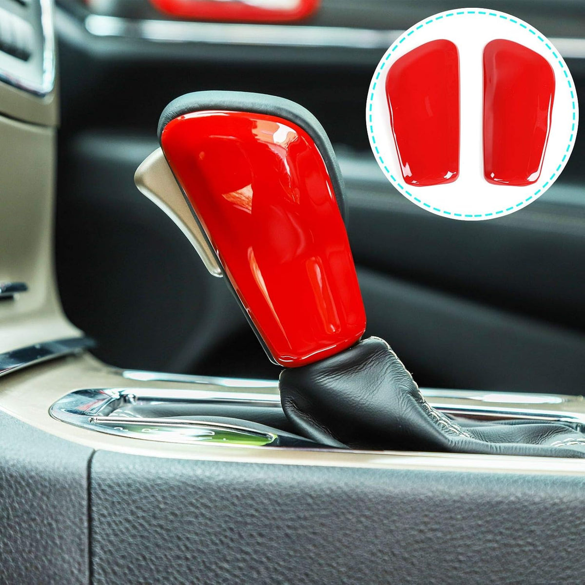 Carbon Fiber Gear Shift Knob Cover Pack of 2 A33114